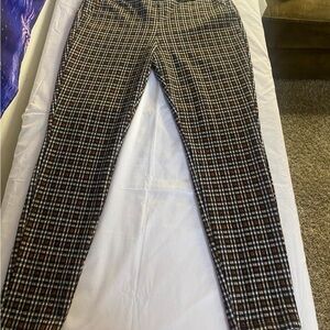 SO Brown and White Jumpsuit with Classic Plaid Design with pockets